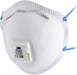 3M 8322 Stofmasker FFP2 NR D Met Uitademventiel Wit