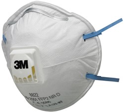 3M 8822 Stofmasker FFP2 NR D Met Uitademventiel Wit