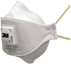 3M Aura 9312+ Stofmasker FFP1 NR D Met Uitademventiel Wit
