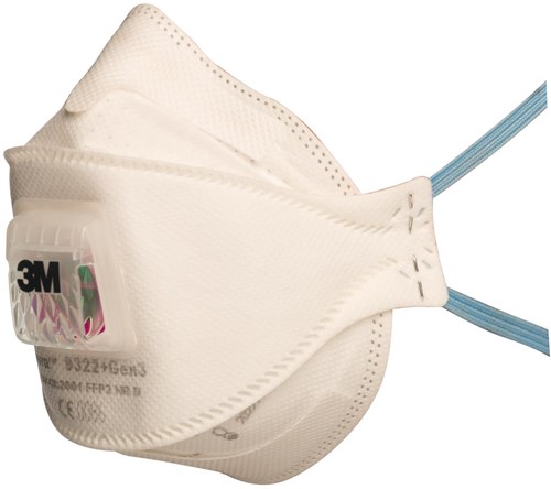 3M Aura 9322+Gen3 Stofmasker FFP2 NR D Met Uitademventiel Wit