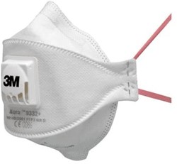 3M Aura 9332+ Stofmasker FFP3 NR D Met Uitademventiel In Bulkverpakking Wit