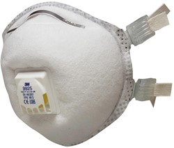 3M 9925 Stofmasker FFP2 NR D Met Uitademventiel Wit