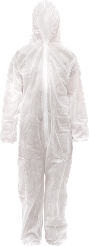 Coverall Basic PP Wit, mt L