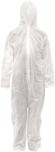 Coverall Basic PP Wit, mt M 05-101 Disposable PP Coverall basic Wit