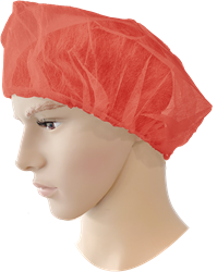 Baret PP Rood 53 cm à 100 stuks 55-308 Disposable Baret PP rood