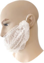 Baardmasker PP Wit à 100 stuks 55-501 Disposable Baardmasker PP wit