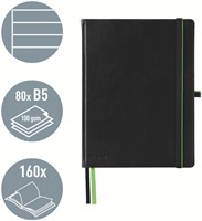 Cahier Leitz Complete 187x242mm ligné 160 pages 100g noir-2