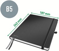 Cahier Leitz Complete 187x242mm ligné 160 pages 100g noir-3
