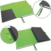 Cahier Leitz Complete 187x242mm ligné 160 pages 100g noir-1