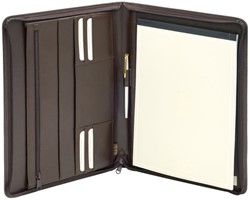 Conférencier Van der Spek 384 A4 cuir nervuré marron