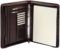Conférencier Van der Spek 2041 A4 cuir anneaux marron