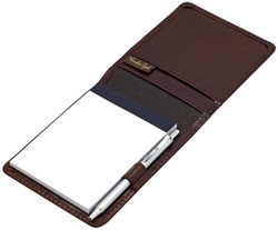 Conférencier Van Der Spek 216 A7 cuir buffle + stylo marron