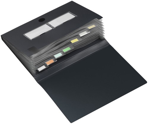 HF2 sorting folder with 7 compartments black