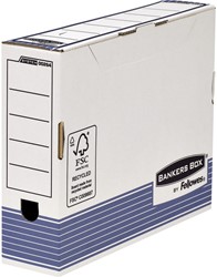 Archive box Bankers Box System A4 80mm white blue