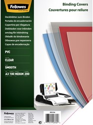 Cover sheet Fellowes A3 PVC 200micron 100 pcs