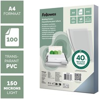 Cover sheet Fellowes A4 PVC 150micron 100 pieces-2