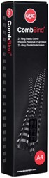 Binding spine GBC 6mm 21rings A4 black 100 pcs