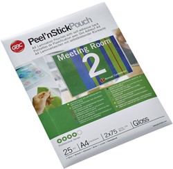 Laminating pouch GBC A4 self-adhesive 2x75micron 25 pieces