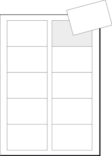 Cartes de visite Sigel 85x55mm 225g bords lisses blanc 100 pièces-2
