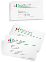 Cartes de visite Sigel 85x55mm 225g bords lisses blanc 100 pièces-4