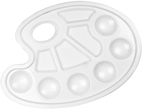 Palette peinture Collall plastique avec 10 godets blanc
