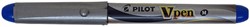 Stylo plume Pilot V-pen Medium argent bleu