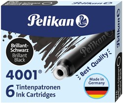 Cartouche d’encre Pelikan 4001 noir 6 pièces