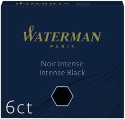 Cartouche d’encre Waterman International noir paquet 6 pièces