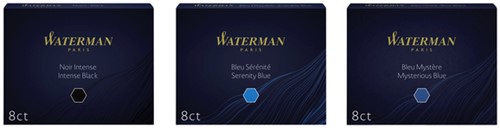 Inktpatroon Waterman nr 23 lang zwart pak à 8 stuks-3