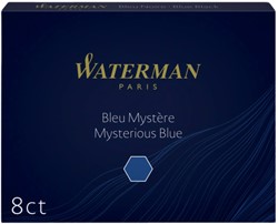 Cartouche d'encre Waterman n° 23 Longue bleu/noir boîte 8 pièces