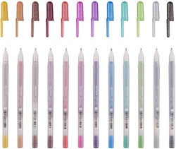 Stylo gel Sakura Gelly Roll Metallic set 12 couleurs