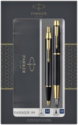 Stylo bille et stylo plume Parker IM Black GT Medium 2 pièces