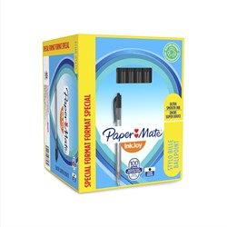 Stylo bille Paper Mate Inkjoy 100RT Medium noir lot 80+20 gratuits