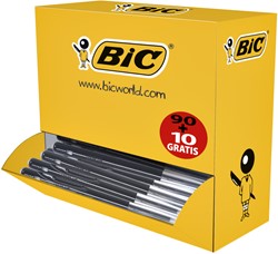 Stylo bille BIC M10 Medium noir boîte 90+10 gratuits