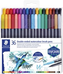 Feutre pinceau Staedtler 3001 Marsgraphic Duo 0.5-6mm blister 36 couleurs