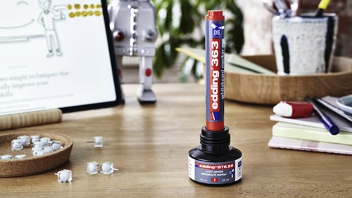 Marqueur tableau blanc edding 363 biseau 1-5mm rouge-2