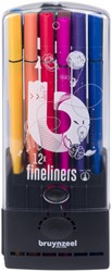Fineliner Bruynzeel Teens étui 12 couleurs