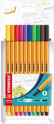 Fineliner STABILO Point 88/10 Fin étui 10 pièces assorti