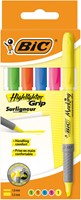 Surligneur BIC Grip assorti étui 5 pièces