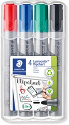 Marqueur chevalet Staedtler 356 ogive 2mm 4 pièces assorti