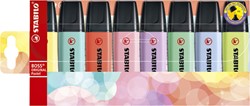 Surligneur STABILO BOSS Original 70/8 pastel assorti étui 8 pièces