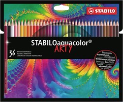 Crayon de couleur STABILO 1636 Aquacolor Arty assorti étui 36 pièces