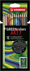 Crayon de couleur STABILO Greencolors 6019/12-1-20 étui 12 couleurs