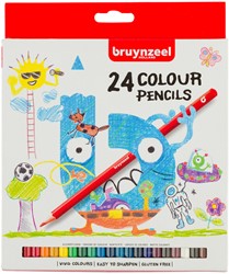 Crayon de couleur Bruynzeel Kids set 24 couleurs