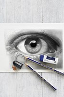 Crayon Faber-Castell 6 duretés inclus taille-crayon et gomme-1