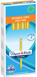 Crayon Paper Mate Non-Stop HB Clip et gomme jaune