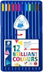Crayon de couleur Staedtler Ergosoft triangulaire 12 pièces assorti