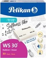 Gomme crayon Pelikan WS30 tendre 37x30x9mm blanc-2