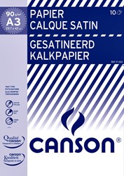 Kreidepapier Canson satin 10 Blatt 90gr A3 transluzent