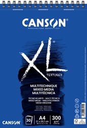 Mixed mediapapier Canson XL Textured Mixed Media 30vel 300gr A4 wit